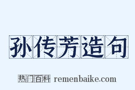 孙传芳造句是什么意思的图片
